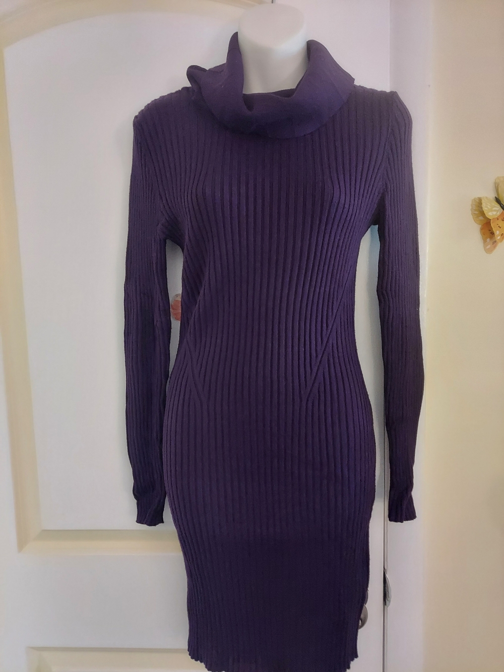 Ribbed Cowl Neck Sweater Dress (Muliple Colors)